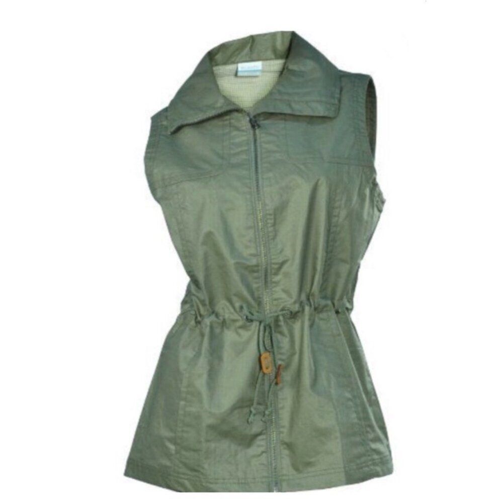 Columbia Women’s Green Utility Cargo Omni- Shield Water- Resistant Vest Size S